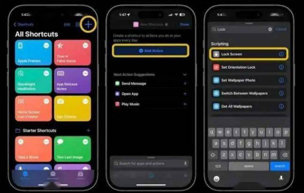 金阳苹果14锁屏维修店分享iPhone14升级iOS16.4后如何创建锁屏快捷方式 